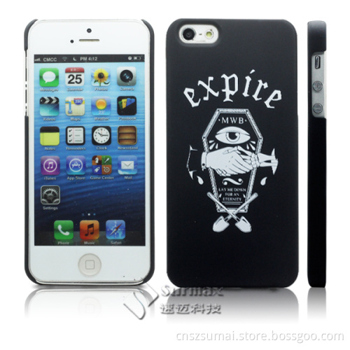 Mobile Phone Plastic Black Case for iPhone 5/5s (SMIP5-36)